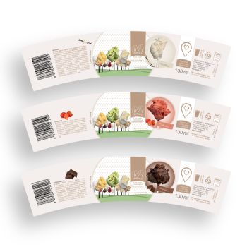 Drei Ettiketten von Eiswald