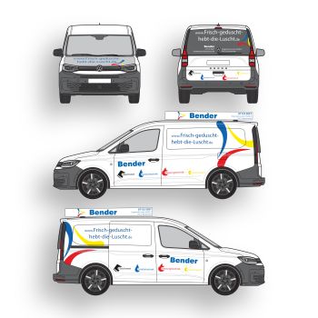 Mockup Fahrzeugbeschriftung Bender-Flaschnerei