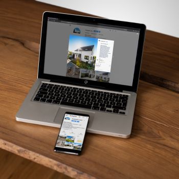 Mockup für Social Media für Böpple Bau