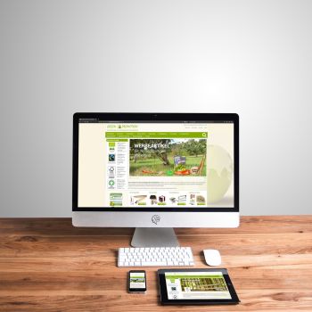 Mockup der Webseite von Green Promotion